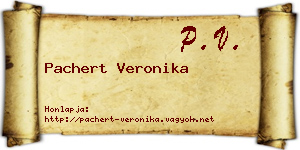 Pachert Veronika névjegykártya